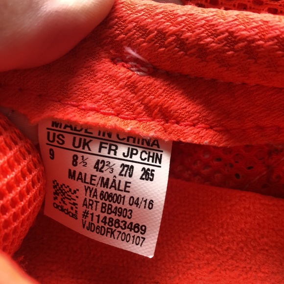 Adidas Mens fluorescent orange boost shoes - Picture 10 of 10